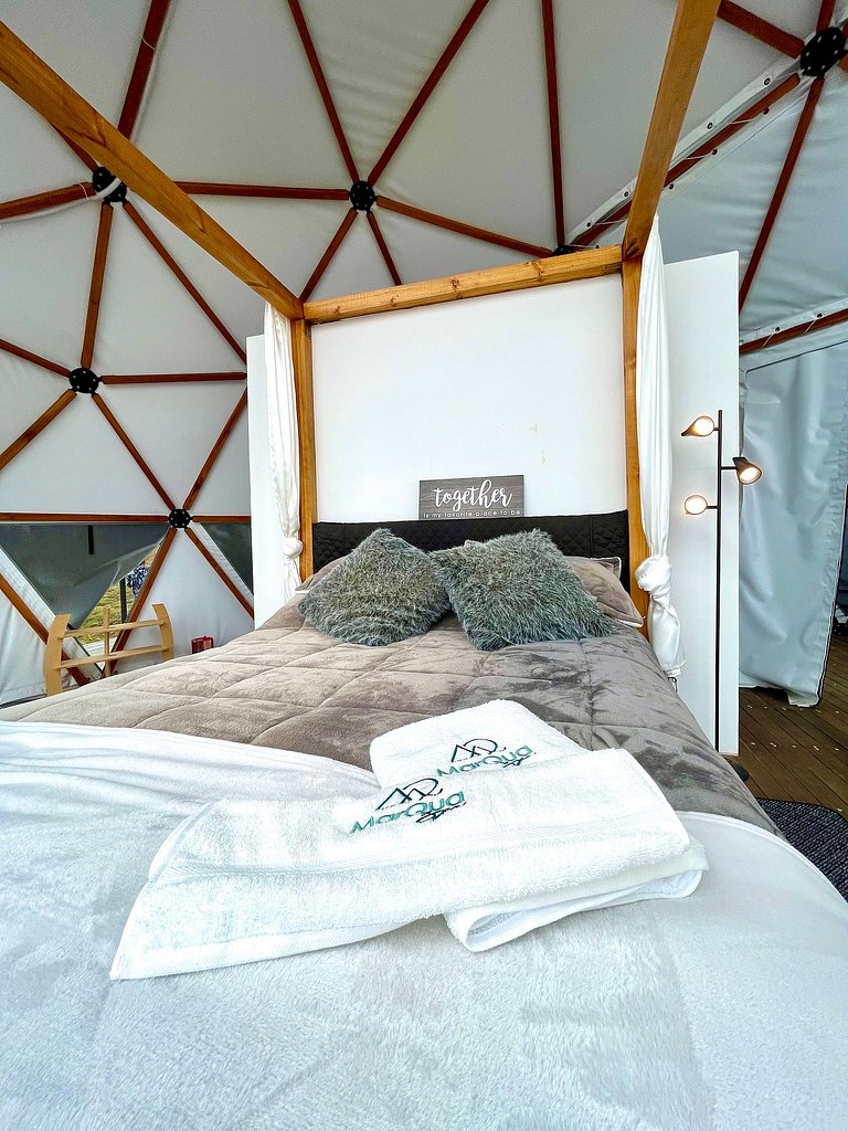 Glamping Spa Guatavita Represa Tominé cocina BBQ mascotas
