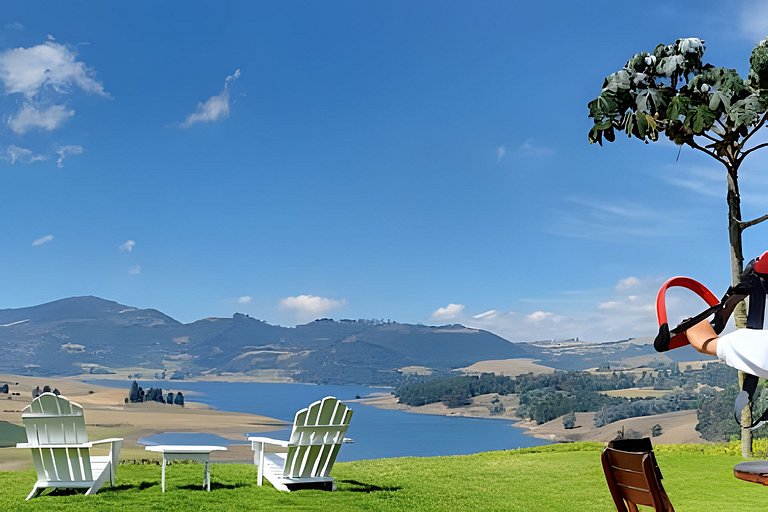 Mágica Casa Finca represa del Sisga wi-fi, tv, BBQ